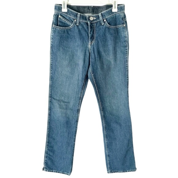 Wrangler Jeans Women's 5/6x34 Cash No Gap Waistband Embroidered Logo Pocket Boot - Picture 2 of 9